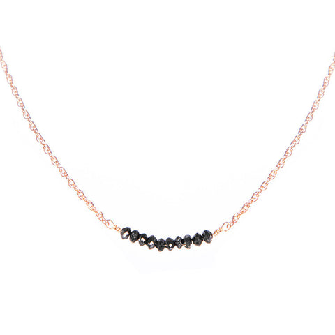 Crushed Black Diamond Bar Bracelet