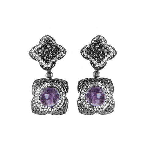 La Costa Amethyst Medium Drop Earrings