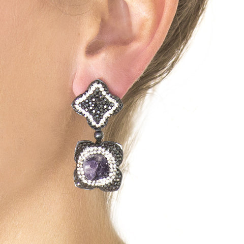La Costa Amethyst Medium Drop Earrings