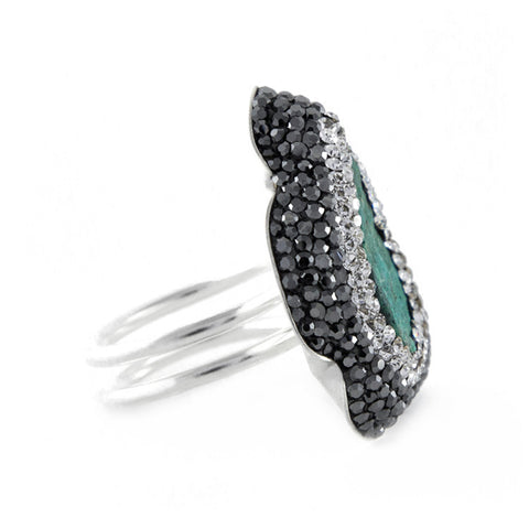 La Costa Chrysocolla Medium Teardrop Shaped Ring