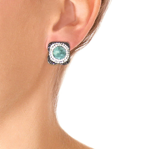 La Costa Chrysocolla Petite Stud Earrings