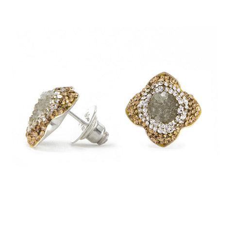 La Costa Green Quartz Petite Studs