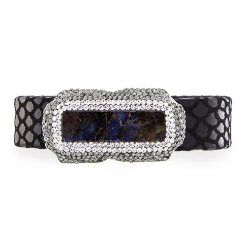 La Costa Labradorite Leather Bracelet