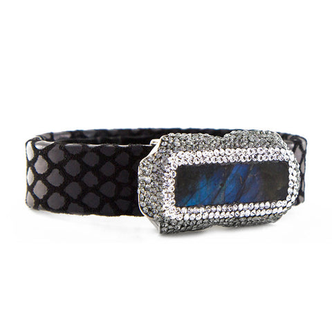 La Costa Labradorite Leather Bracelet