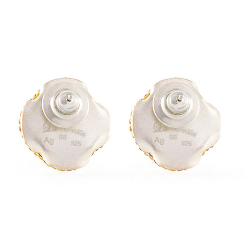 La Costa Orange Calcite Small Stud Earrings