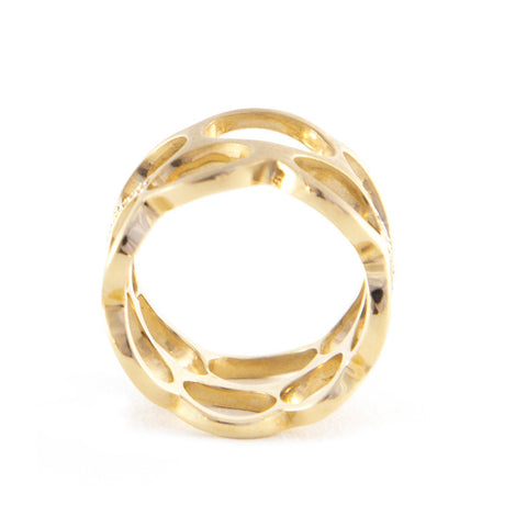 Roger Benatar Double Row Circle Band with Diamonds