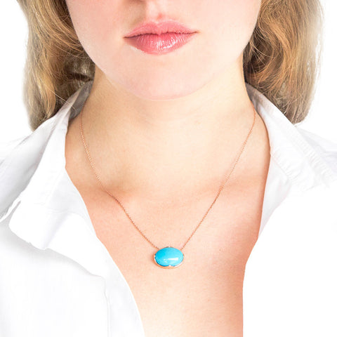Roger Benatar Turquiose Pendant Necklace on model