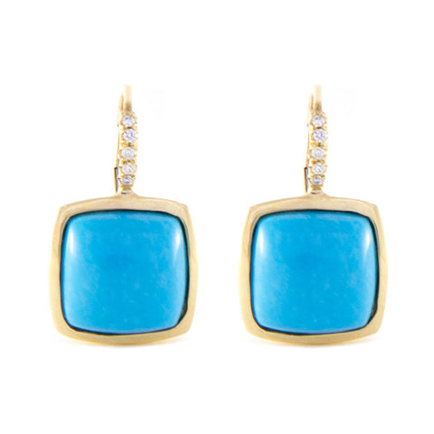 Turquoise Diamond Earrings