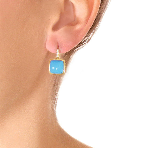 Turquoise Diamond Earrings