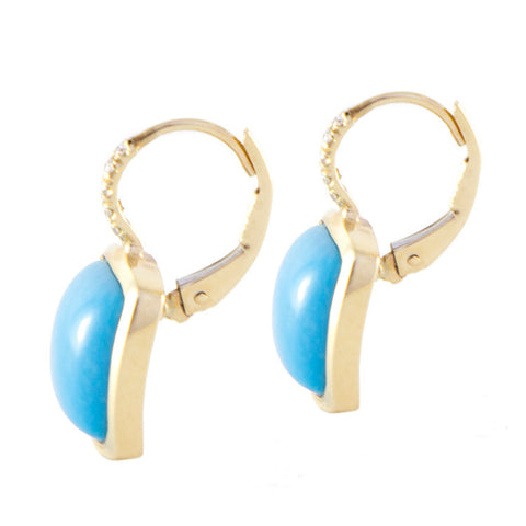 Turquoise Diamond Earrings