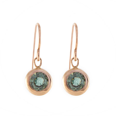 Roger Benatar Tiny Green Sapphire Drop Earrings