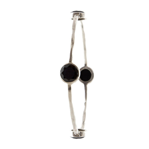 Sterling Silver Black Onyx Bangle