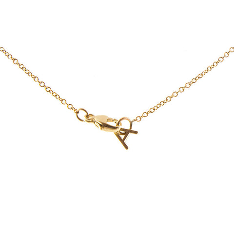 Sideways Diamond Disc Necklace