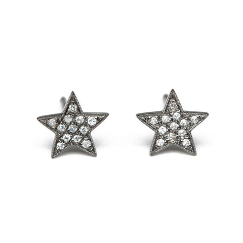 Black Star Diamond Studs