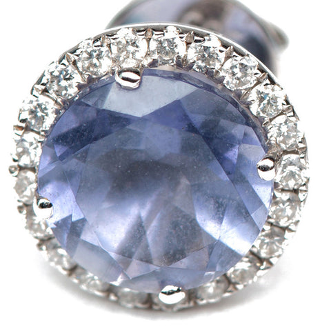 Lolite And Diamond Studs Close Up