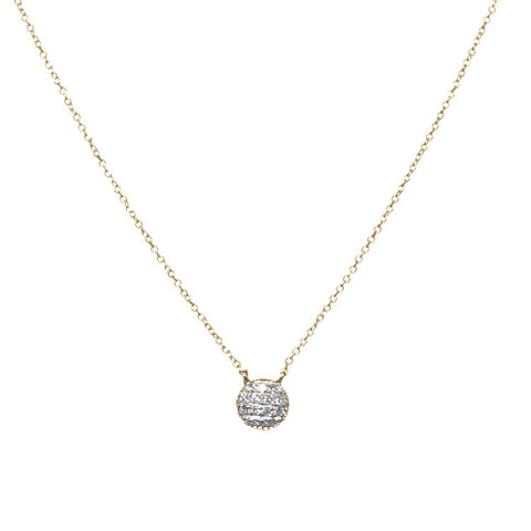 Mini Diamond Disc Necklace