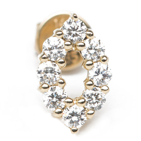 Evil Eye Diamond Studs Close Up