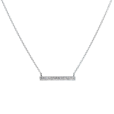 Medium Diamond Bar Necklace