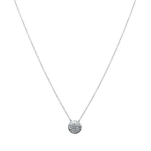 Diamond Disc Necklace