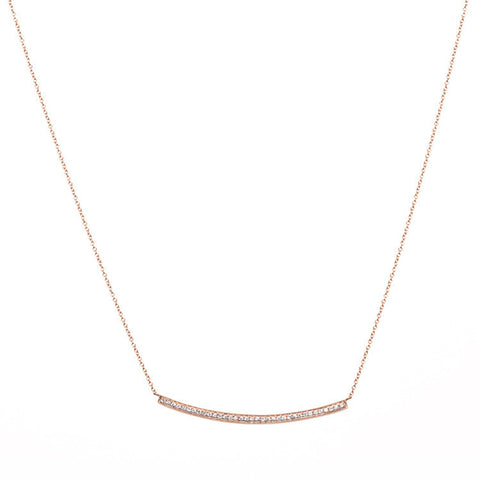 Long Diamond Bar Necklace