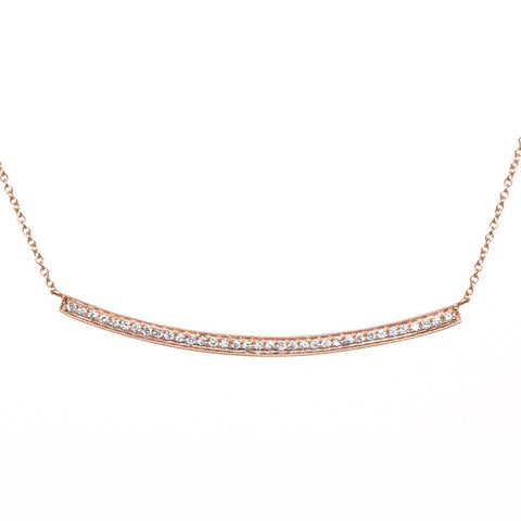 Long Diamond Bar Necklace