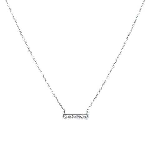 Mini Diamond Bar Necklace