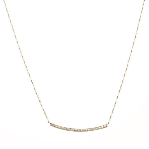 Long Diamond Bar Necklace