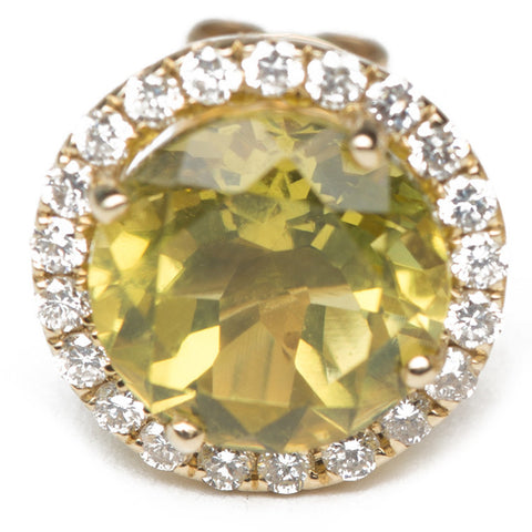 Lemon Quartz And Diamond Studs