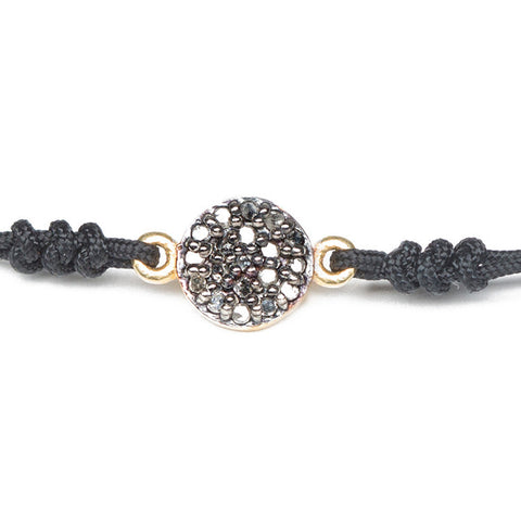 Pavé Diamond Macramé Silk Bracelet