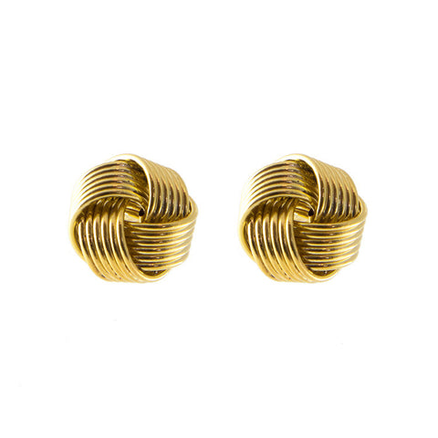 Woven Gold Knot Studs
