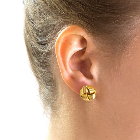 Woven Gold Knot Studs