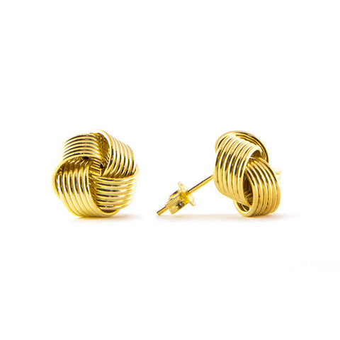 Woven Gold Knot Studs