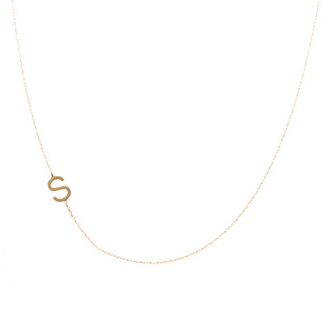 Sideways Initial Necklace