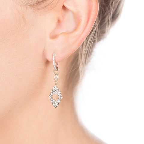 Arabesque Diamond Earrings on Person