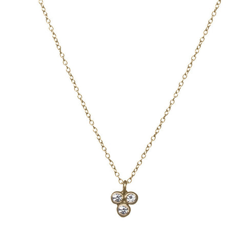 Cluster Diamond Necklace on Person