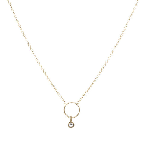 One Link Necklace with Diamond