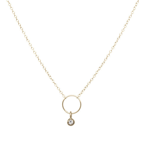 One Link Necklace with Diamond