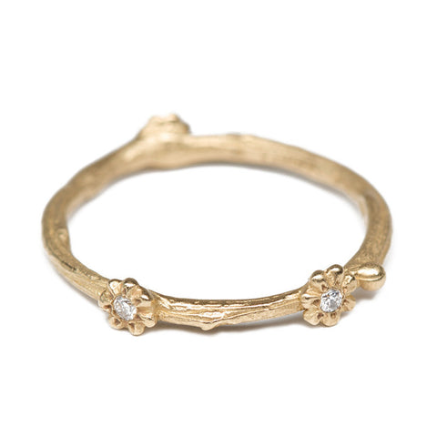 Gold Daisies Stacking Ring 
