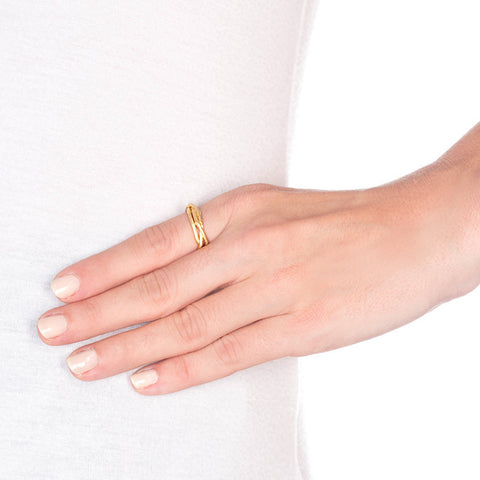Woven Branches Gold Band