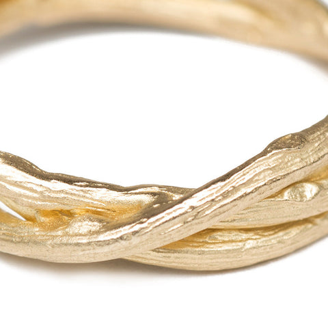 Woven Branches Gold Band