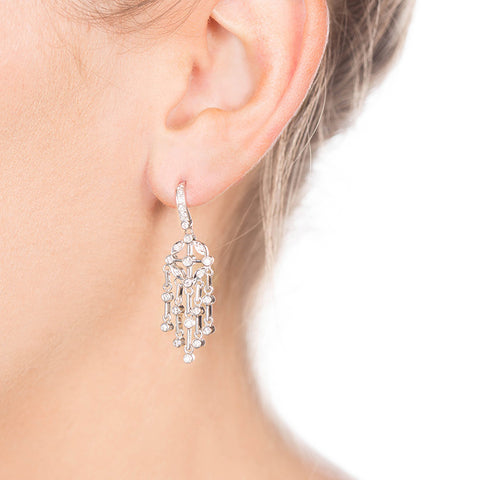 Diamond Chandelier Earrings on Person