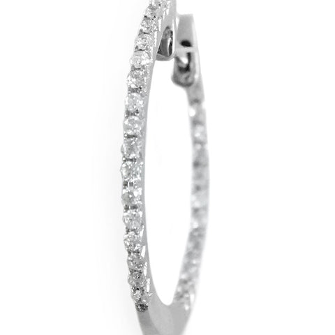 White Gold Diamond Hoops