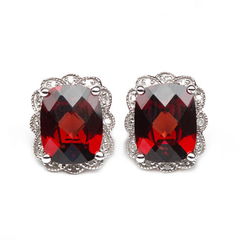 Garnet Studs