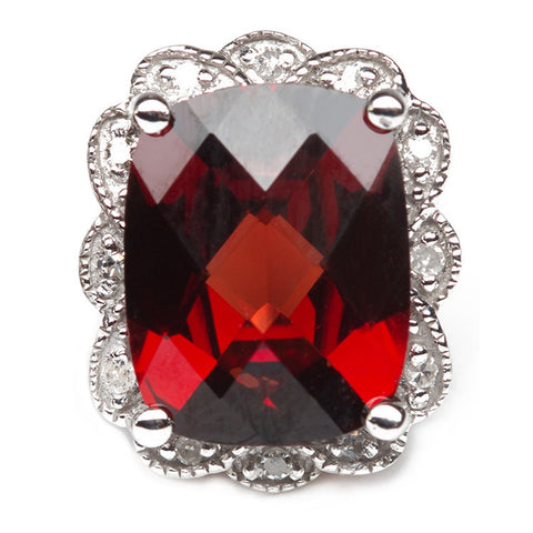 Garnet Studs Close Up