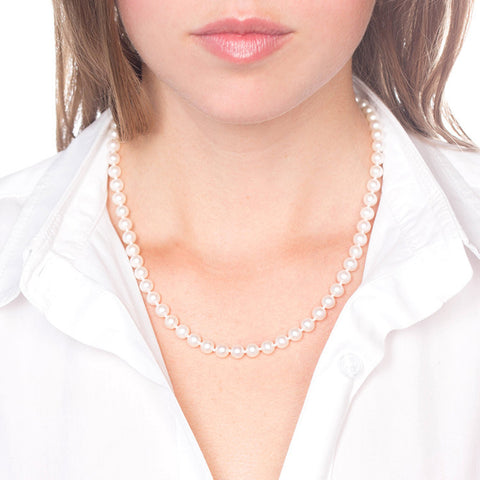 Freshwater Pearl Necklace on Person