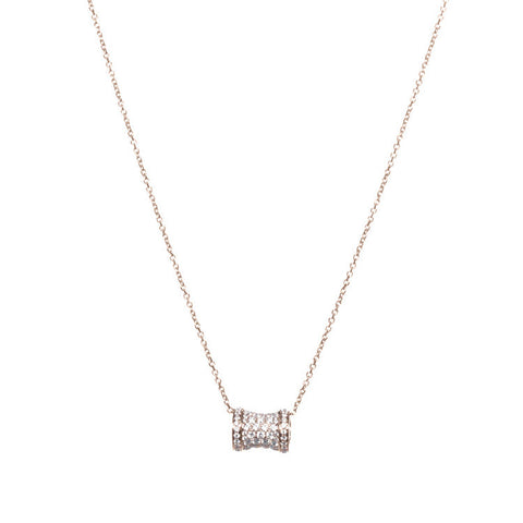 Rose Gold and Diamond Barrel Pendant