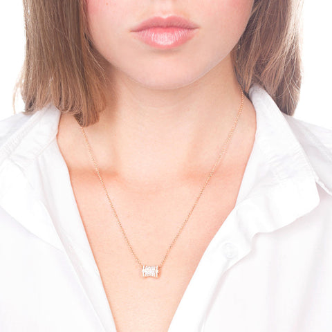 Rose Gold and Diamond Barrel Pendant