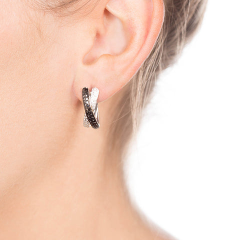 Diamond X Earrings on Person