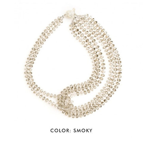 SBG Crystal Statement Necklace in smoky