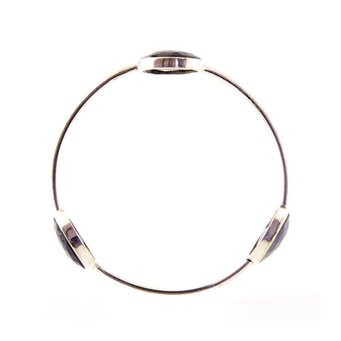 Sterling Silver Labradorite Bangle